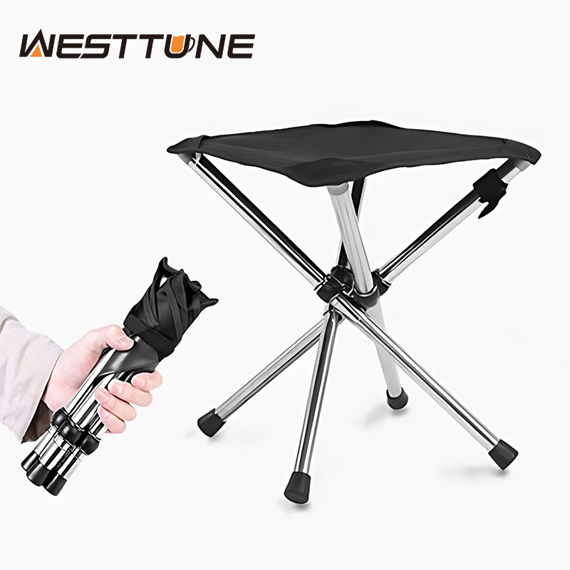 Outdoor Furniture Used - WESTTUNE Portable Folding Stool Lightweight Stainless