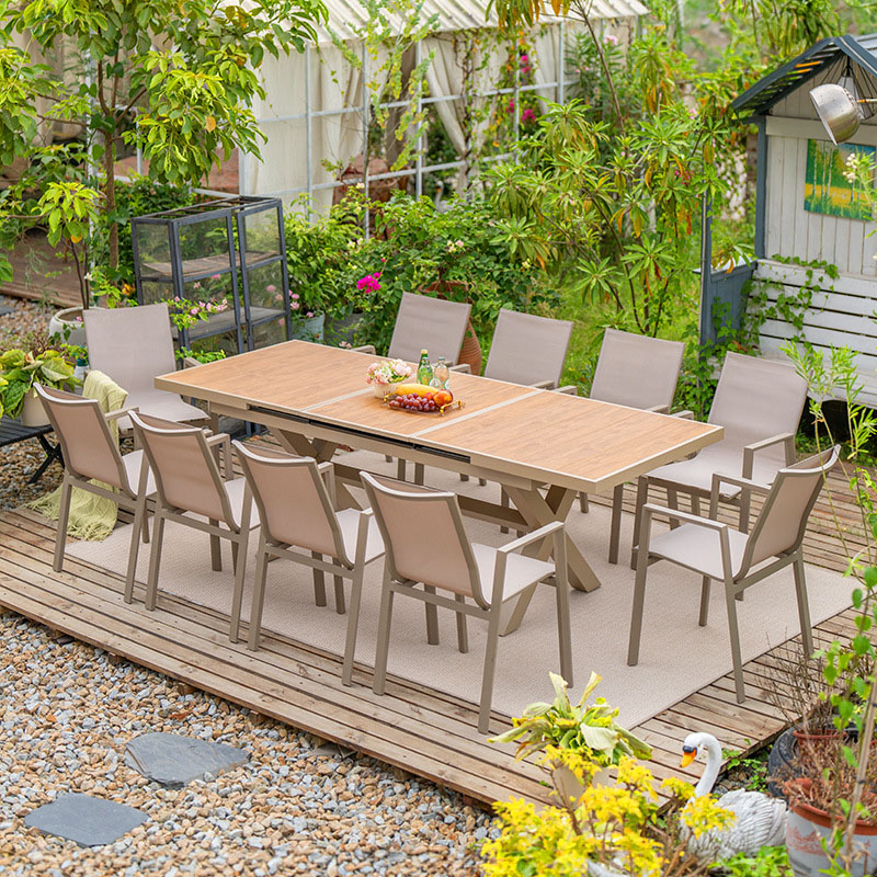 Outdoor Furniture Durable - Modern Durable Aluminum Garden Table Sets