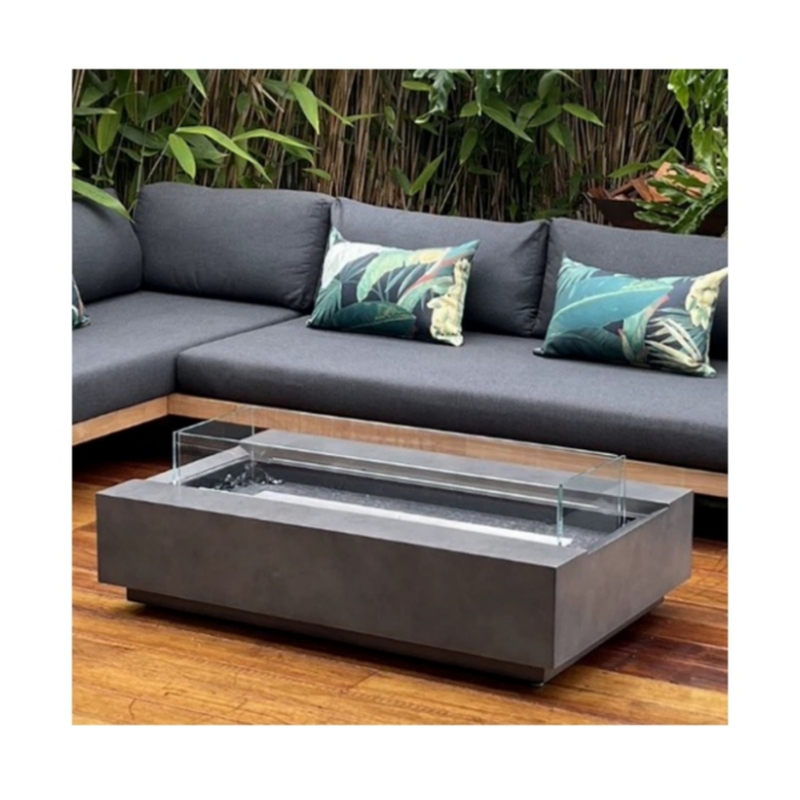Outdoor Furniture Fire Pit - is-Modern Corten Steel Fire Place Gas