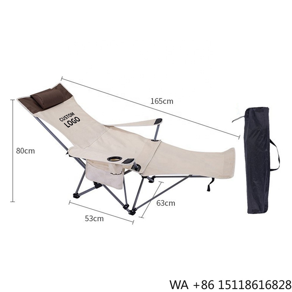 Outdoor Furniture With Storage - Portable Folding Reclining Chair Lightweight Adjustable