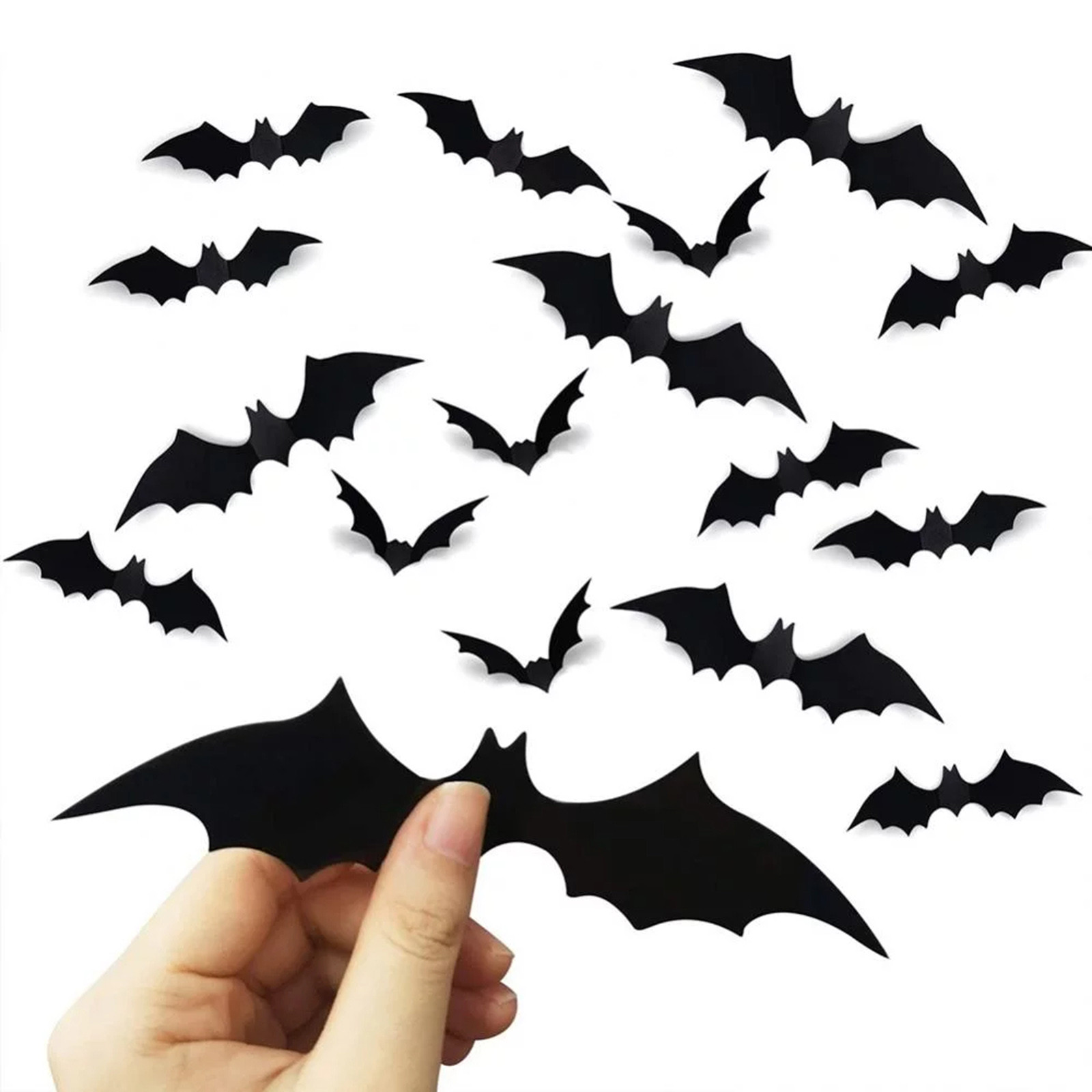 Outdoor Furniture Europe - Black Bat Silhouette Halloween Wall Sticker