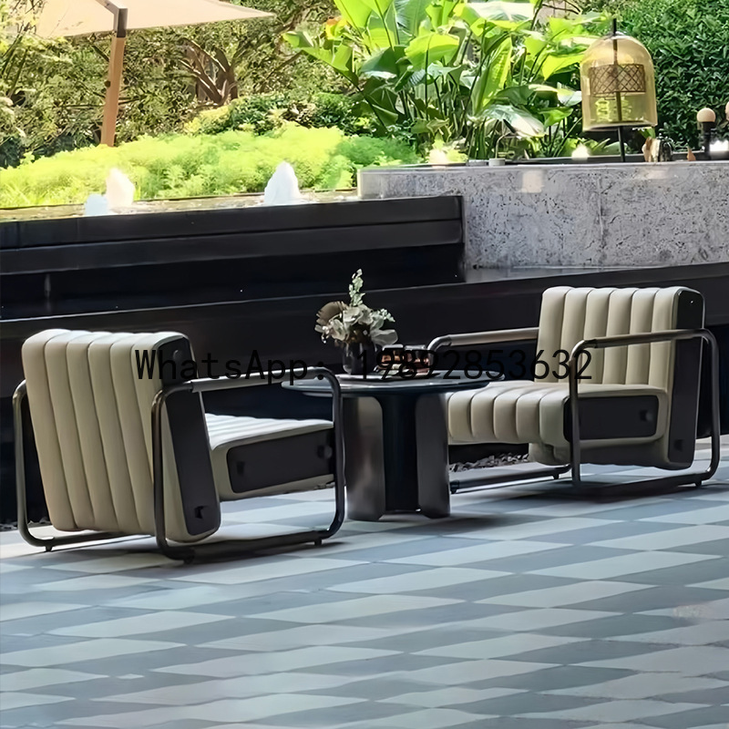 Outdoor Furniture Xl - XL Outdoor Sofa Courtyard Yacht Leather