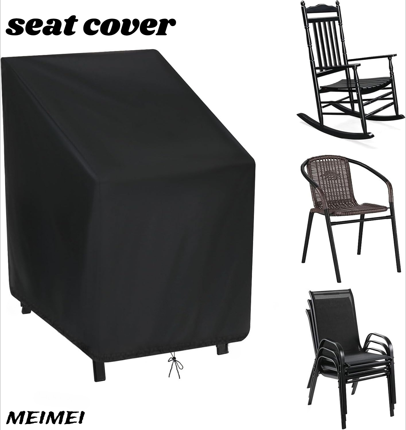 Outdoor Furniture With Storage - Stacked Chair Dust Cover Storage Bag