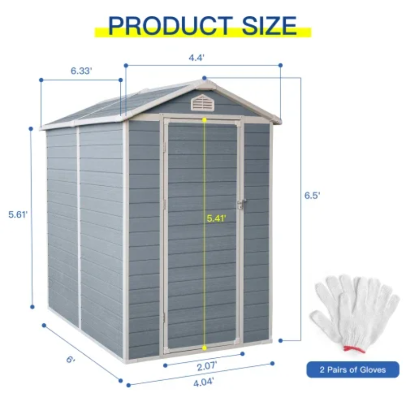 6x4ft Resin Outdoor Storage Sh - Outdoor Furniture In Store recension och pris