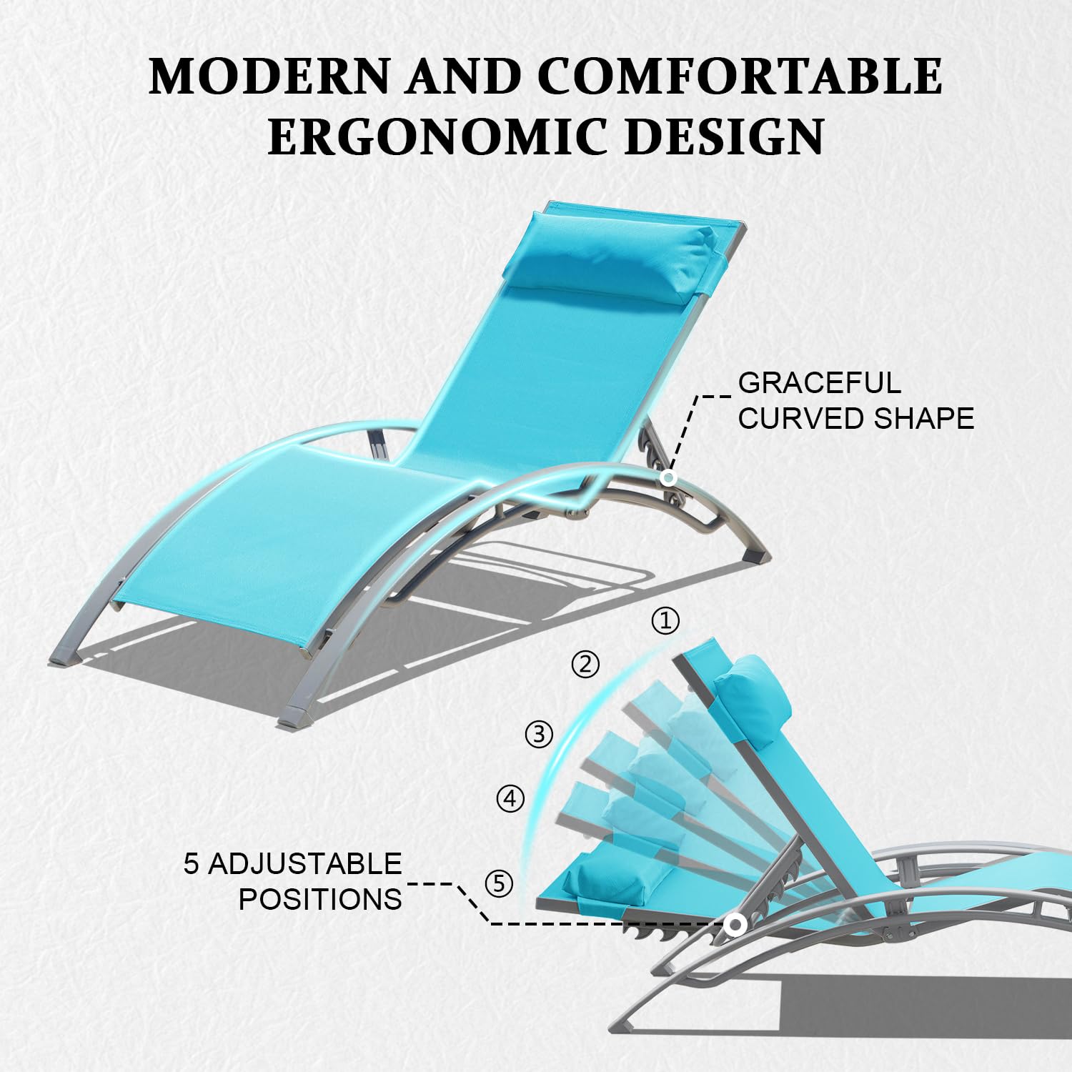 Aluminum Outdoor Sun Loungers  - Deck Chair Lounger recension och pris
