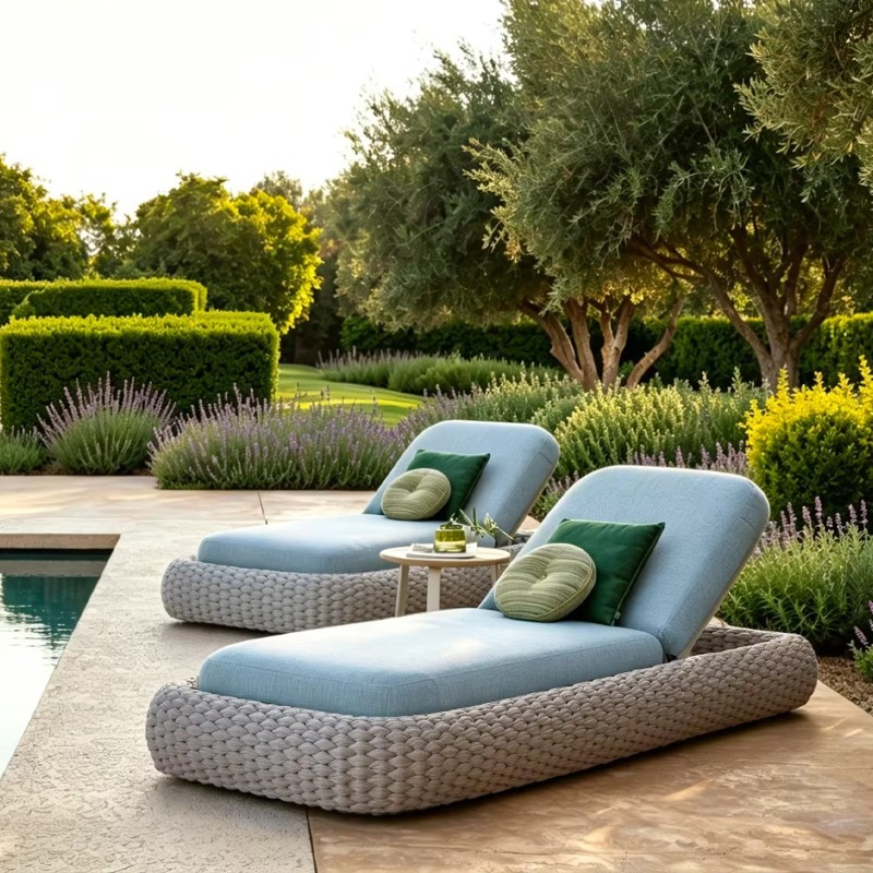 Custom Sun Lounger Hand-woven  - Outdoor Furniture Quick Dry recension och pris