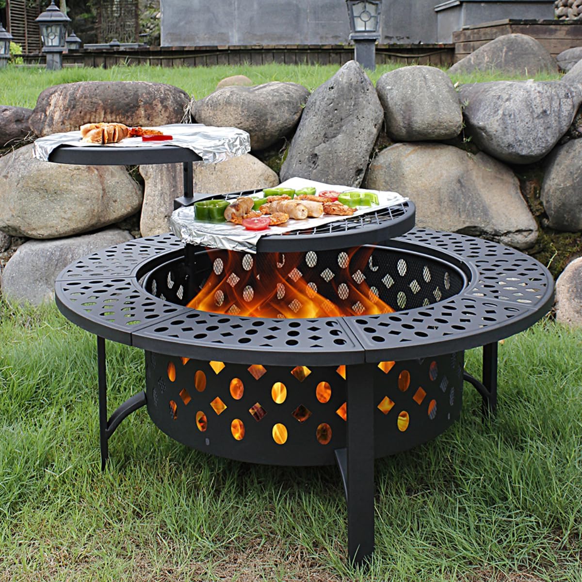 Extra Large Wood Burning Fire  - Outdoor Furniture Fire Pit recension och pris