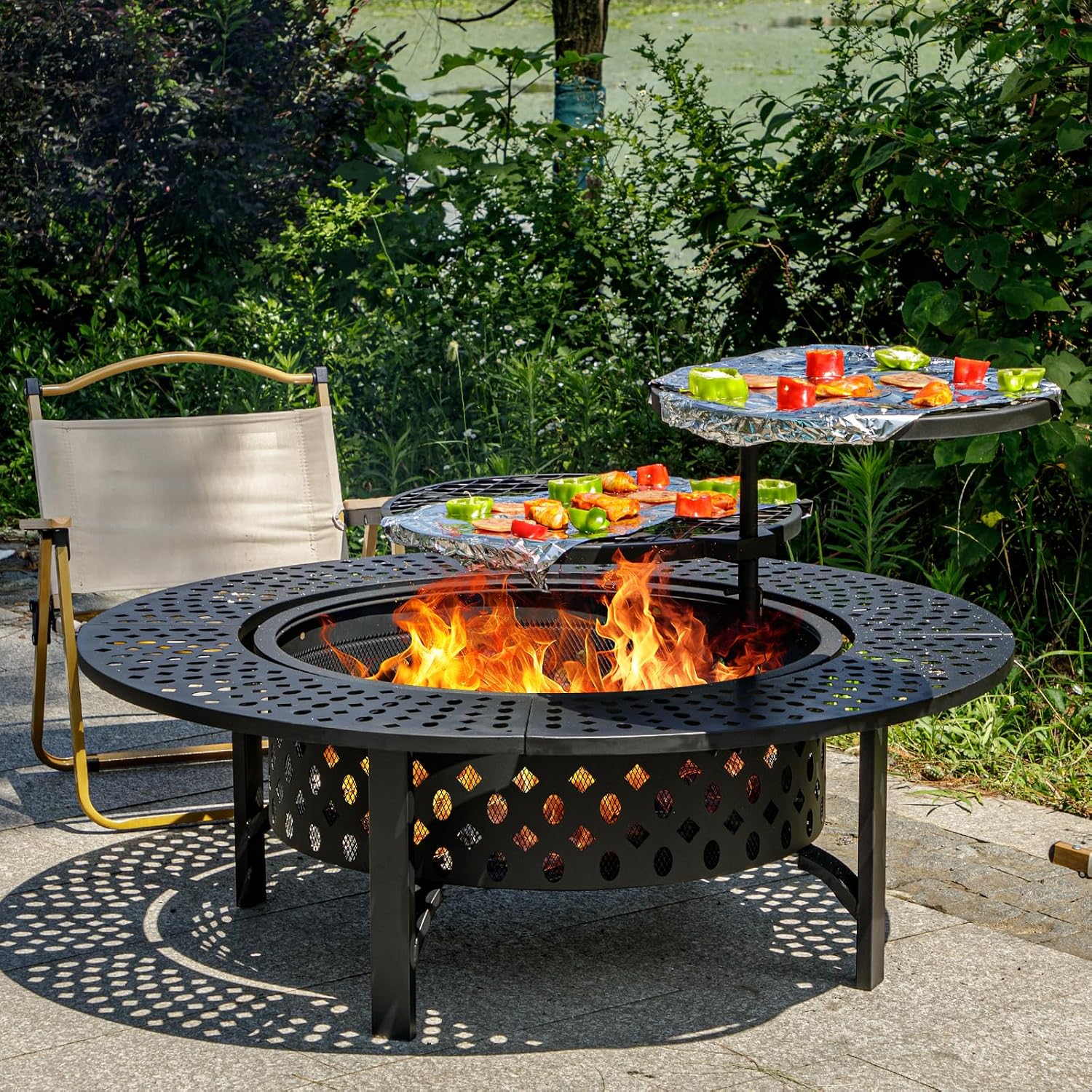 Extra Large Wood Burning Fire  - Outdoor Furniture Fire Pit recension och pris
