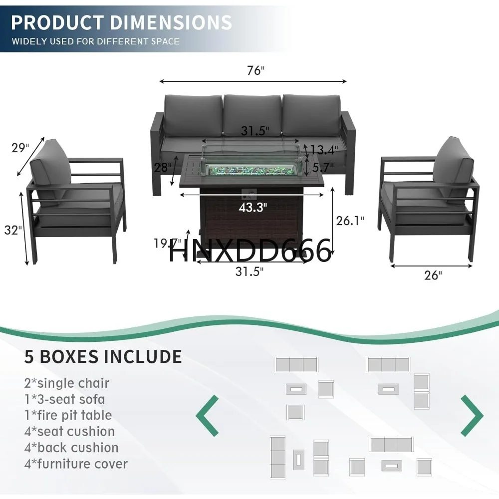 Patio Furniture Set with Fire  - Outdoor Furniture Fire Pit recension och pris