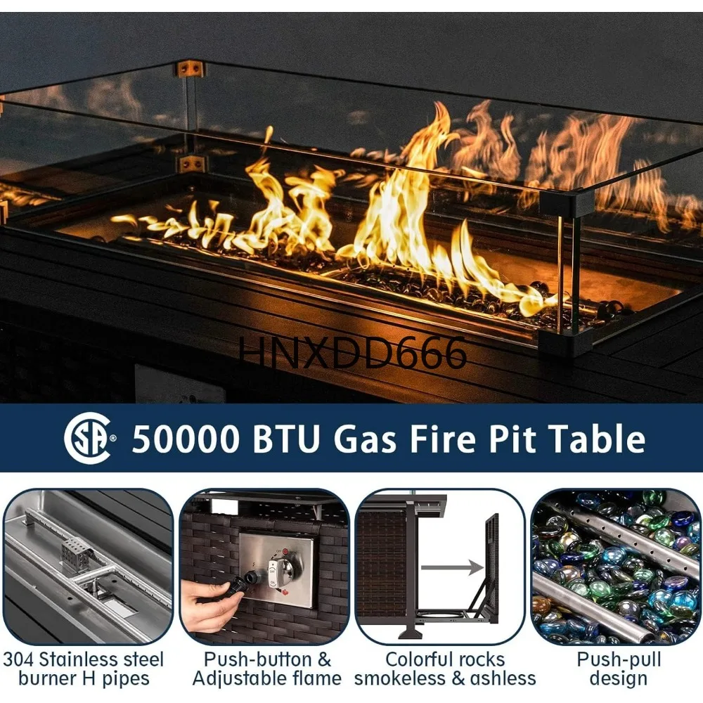 Patio Furniture Set with Fire  - Outdoor Furniture Fire Pit recension och pris