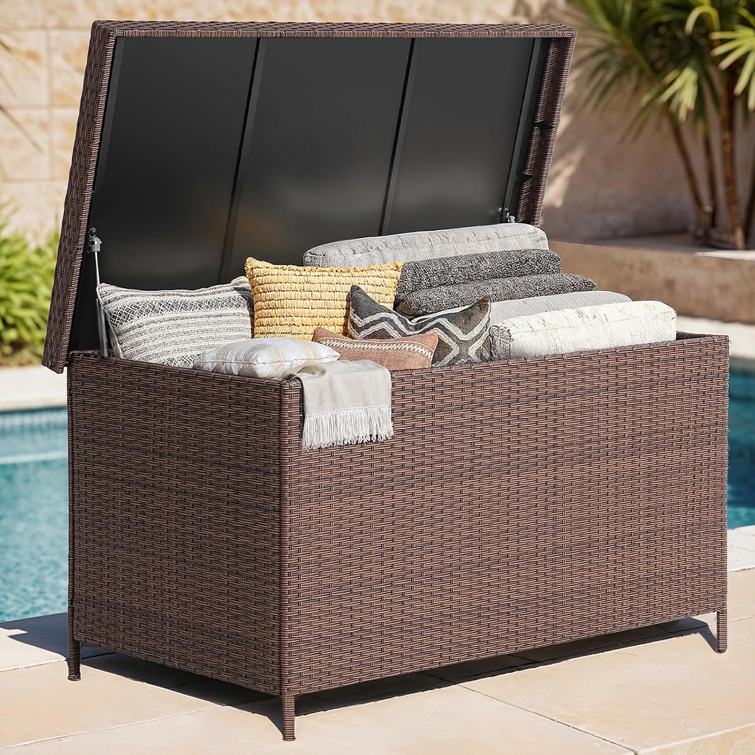158 Gallon XL Resin Deck Box W - Outdoor Furniture Xl recension och pris