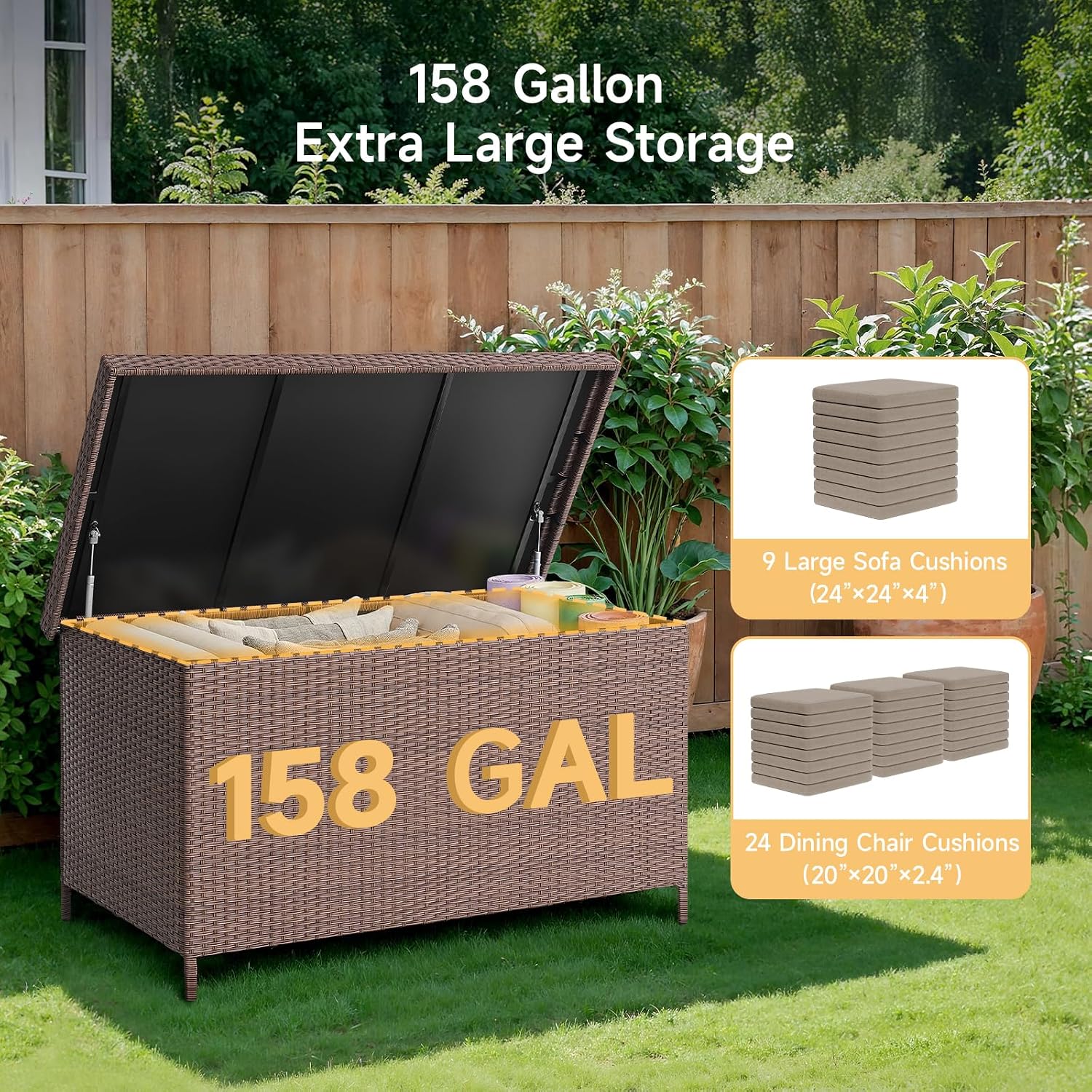 158 Gallon XL Resin Deck Box W - Outdoor Furniture Xl recension och pris