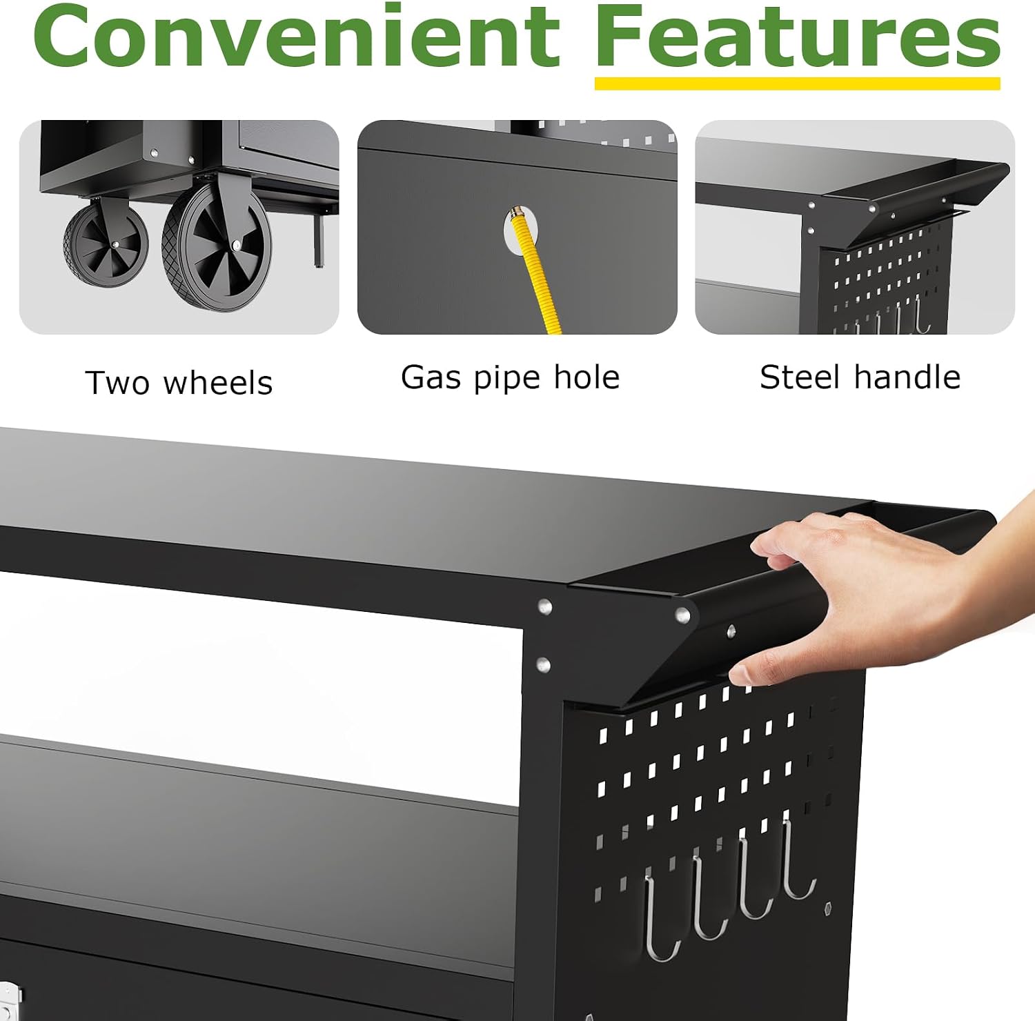 Outdoor Grill Cart Table With  - Outdoor Furniture With Storage recension och pris