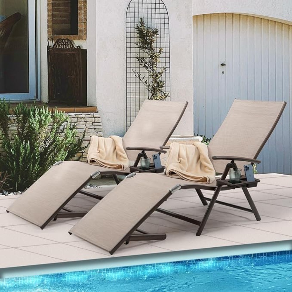 Aluminum Reclining Lounge Chai - Deck Chair Lounger recension och pris