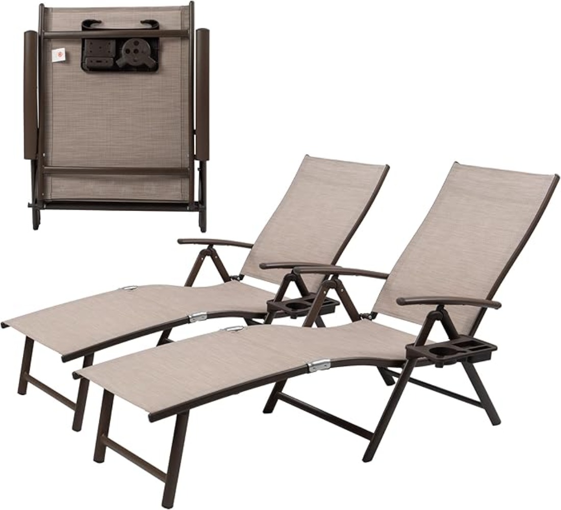 Aluminum Reclining Lounge Chai - Deck Chair Lounger recension och pris