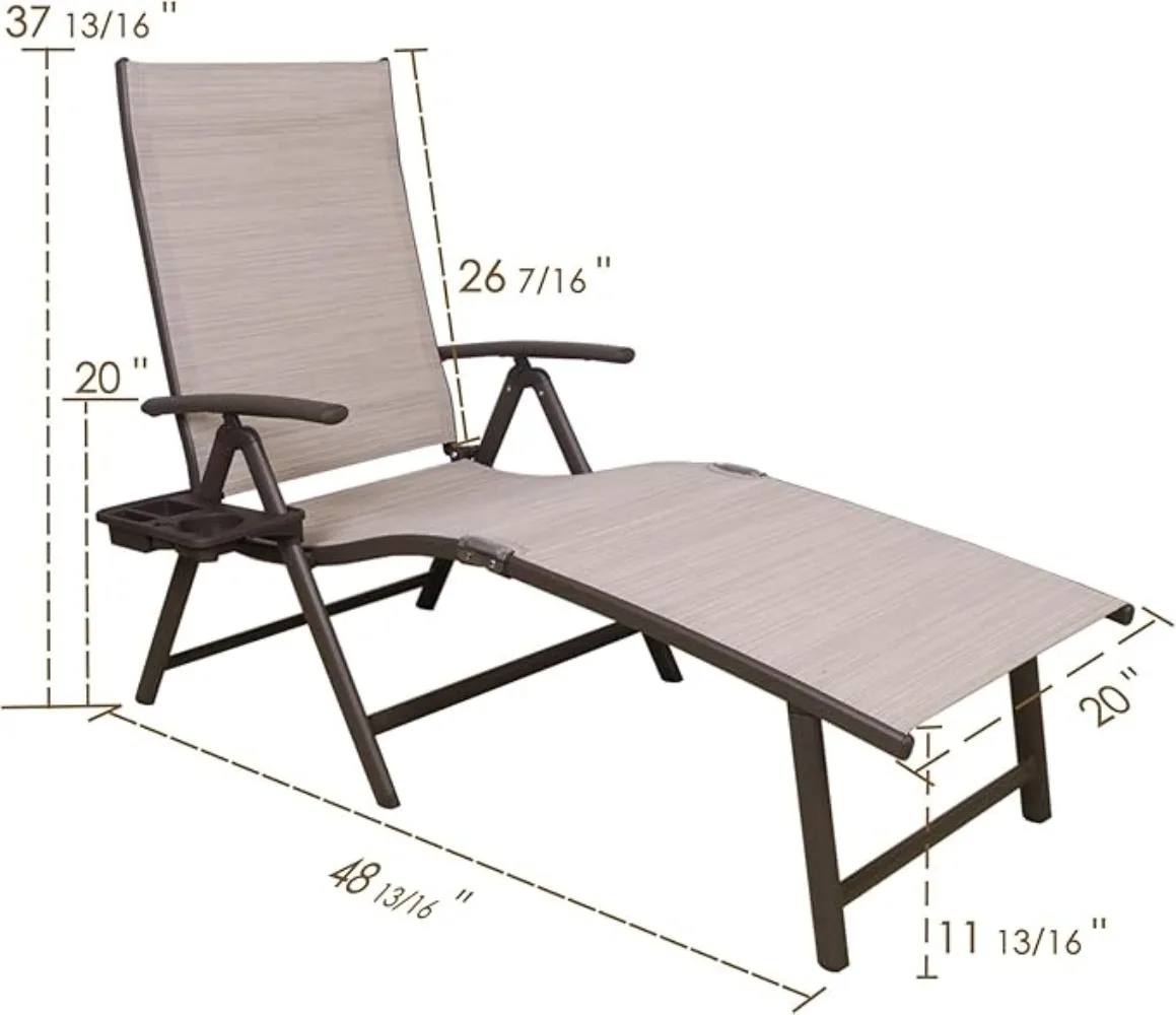 Aluminum Reclining Lounge Chai - Deck Chair Lounger recension och pris