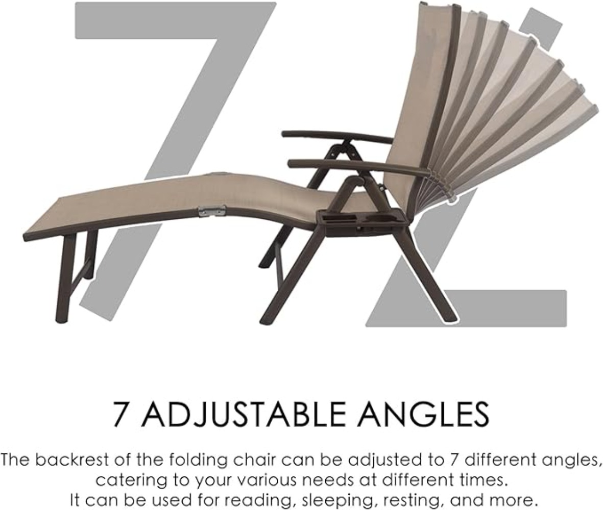 Aluminum Reclining Lounge Chai - Deck Chair Lounger recension och pris