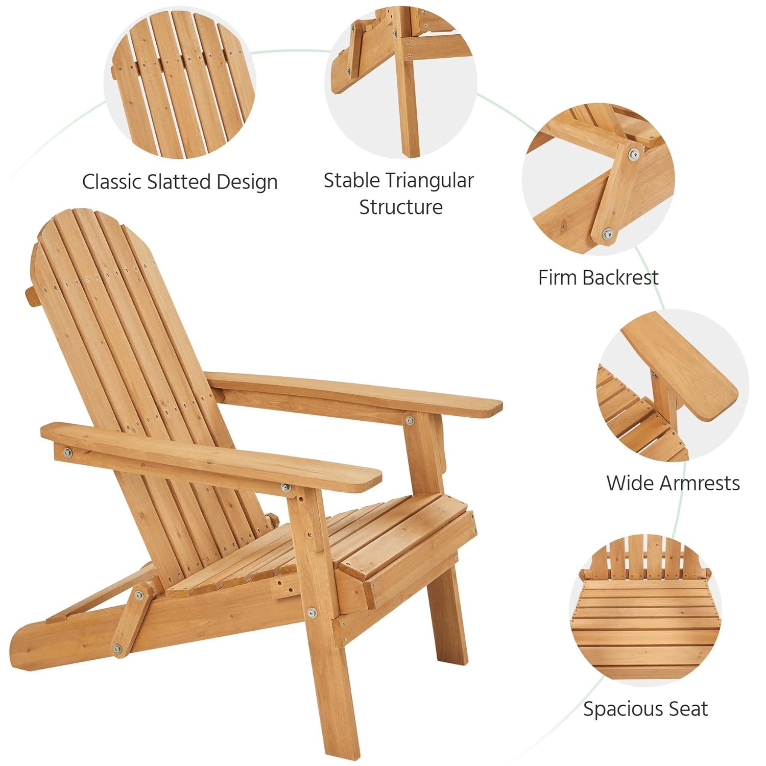 Folding Adirondack Chair Set o - Outdoor Furniture Fire Pit recension och pris