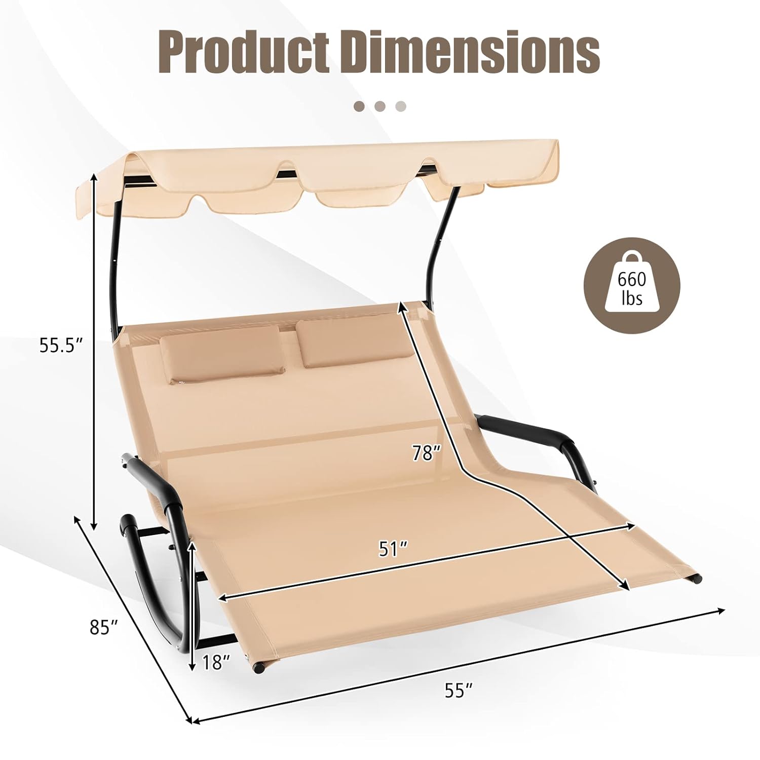 ty-2 Person Adjustable Canopy  - Outdoor Furniture Xl recension och pris