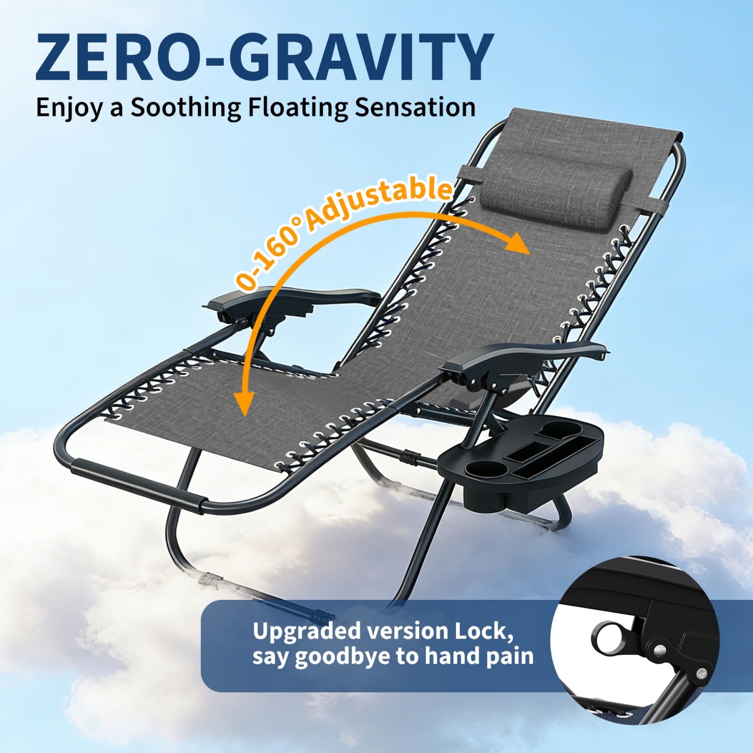 2 Pack Zero Gravity Chair with - Deck Chair Lounger recension och pris