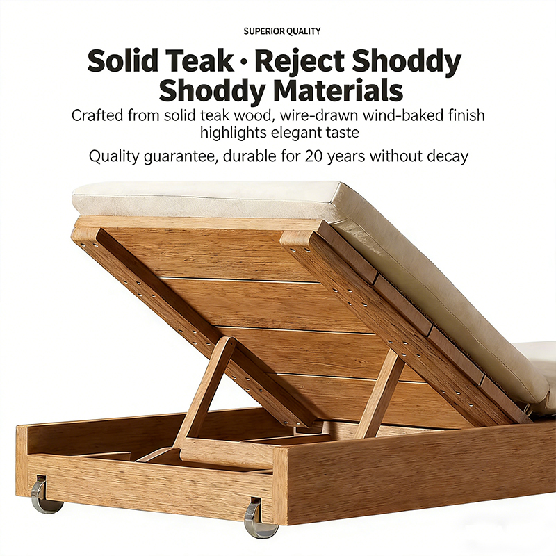 Outdoor Teak Wood Chaise Loung - Outdoor Furniture Quick Dry recension och pris