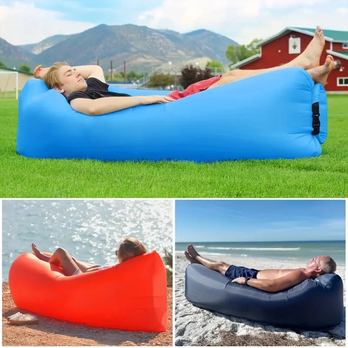 1Pcs Portable Inflatable Recli - Outdoor Daybed Sofa recension och pris