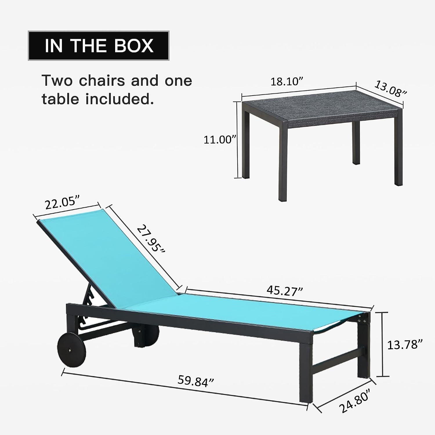 Pool Chaise Lounge with Wheels - Outdoor Furniture Quick Dry recension och pris