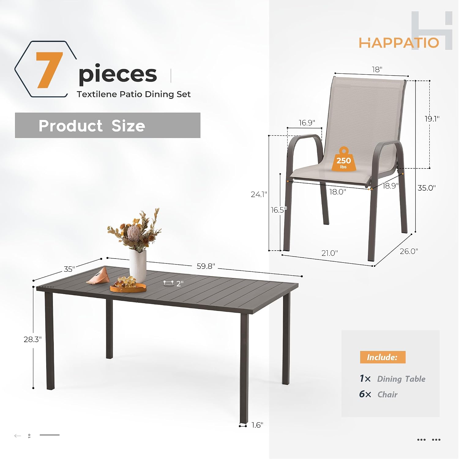 Outdoor Patio Dining Set, 6 Qu - Outdoor Furniture Quick Dry recension och pris
