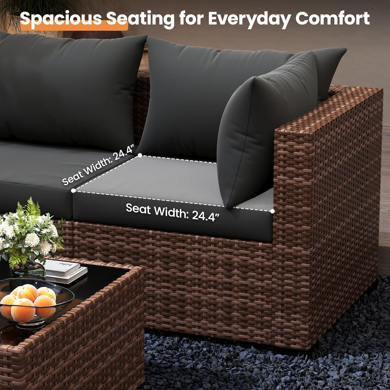 5-Piece Outdoor Sectional Sofa - Outdoor Furniture Fire Pit recension och pris