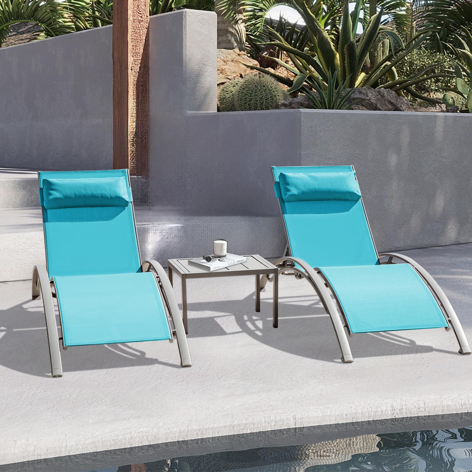Adjustable Aluminum Outdoor Ch - Deck Chair Lounger recension och pris