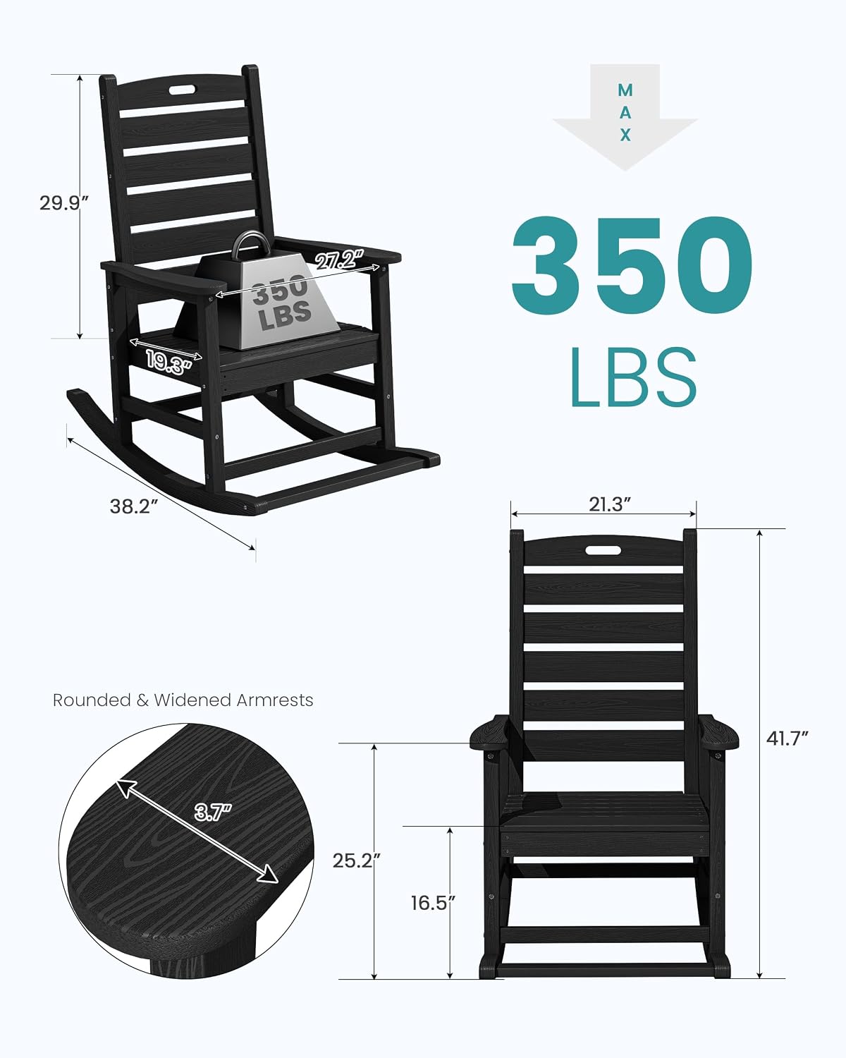 Oversized Outdoor Rocking Chai - Deck Chair Lounger recension och pris