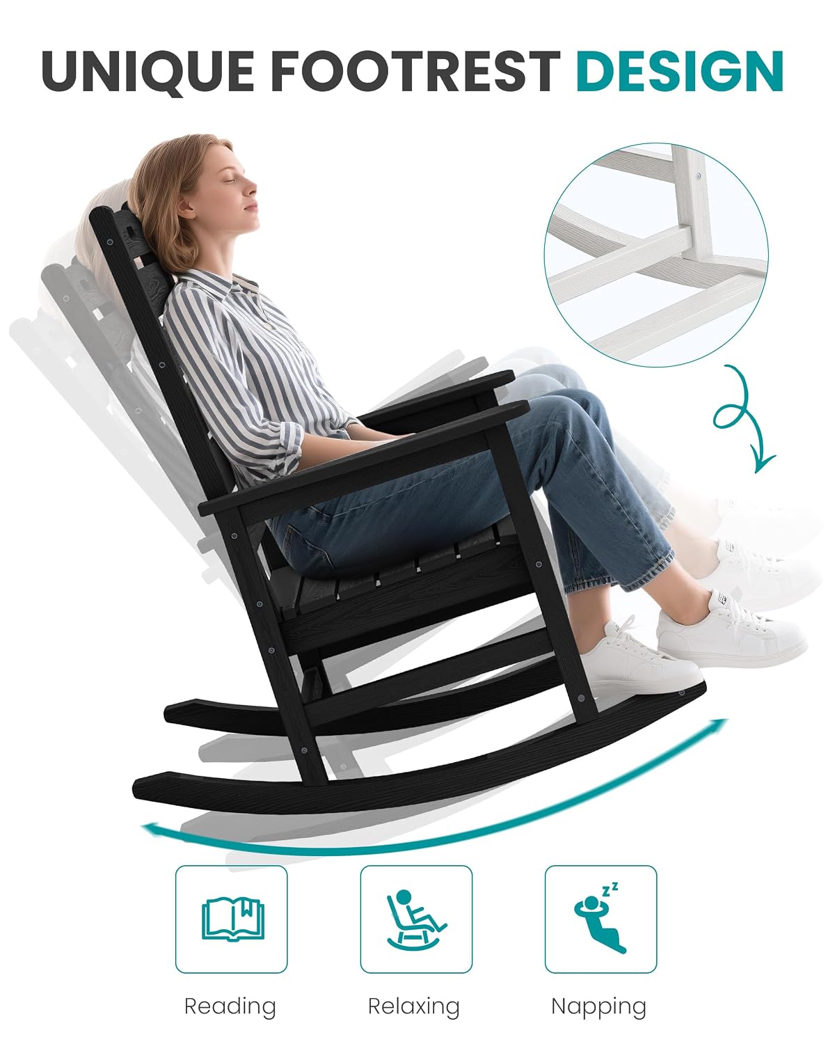 Oversized Outdoor Rocking Chai - Deck Chair Lounger recension och pris