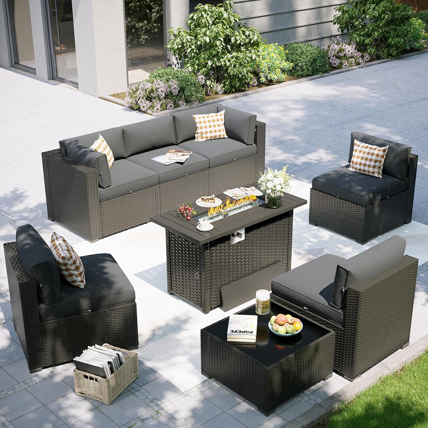 Patio Furniture Set with Fire  - Outdoor Furniture Fire Pit recension och pris