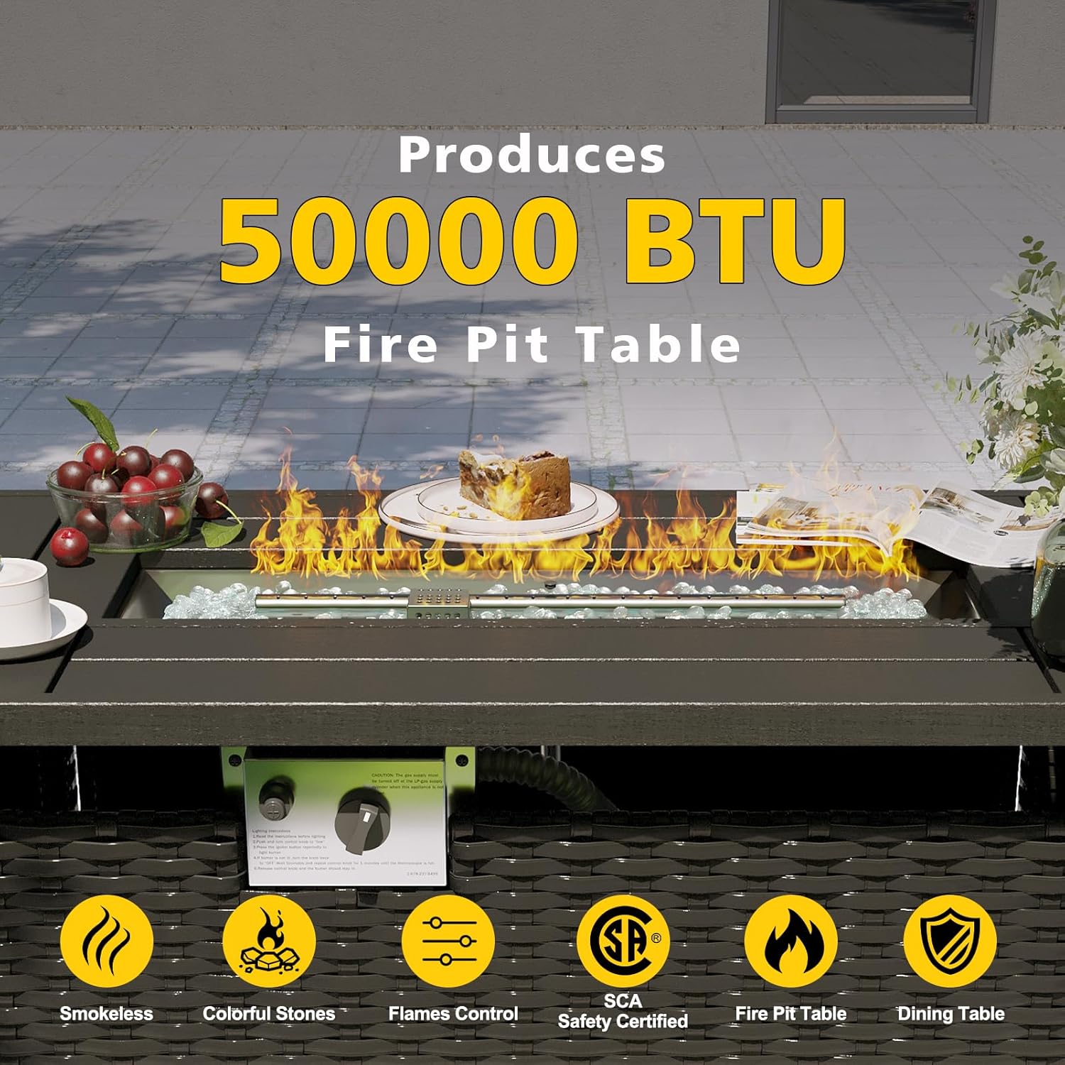 Patio Furniture Set with Fire  - Outdoor Furniture Fire Pit recension och pris