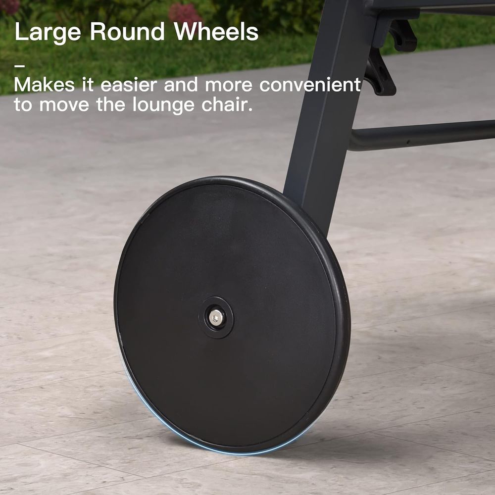 with Wheels Pool Lounge Chairs - Deck Chair Lounger recension och pris