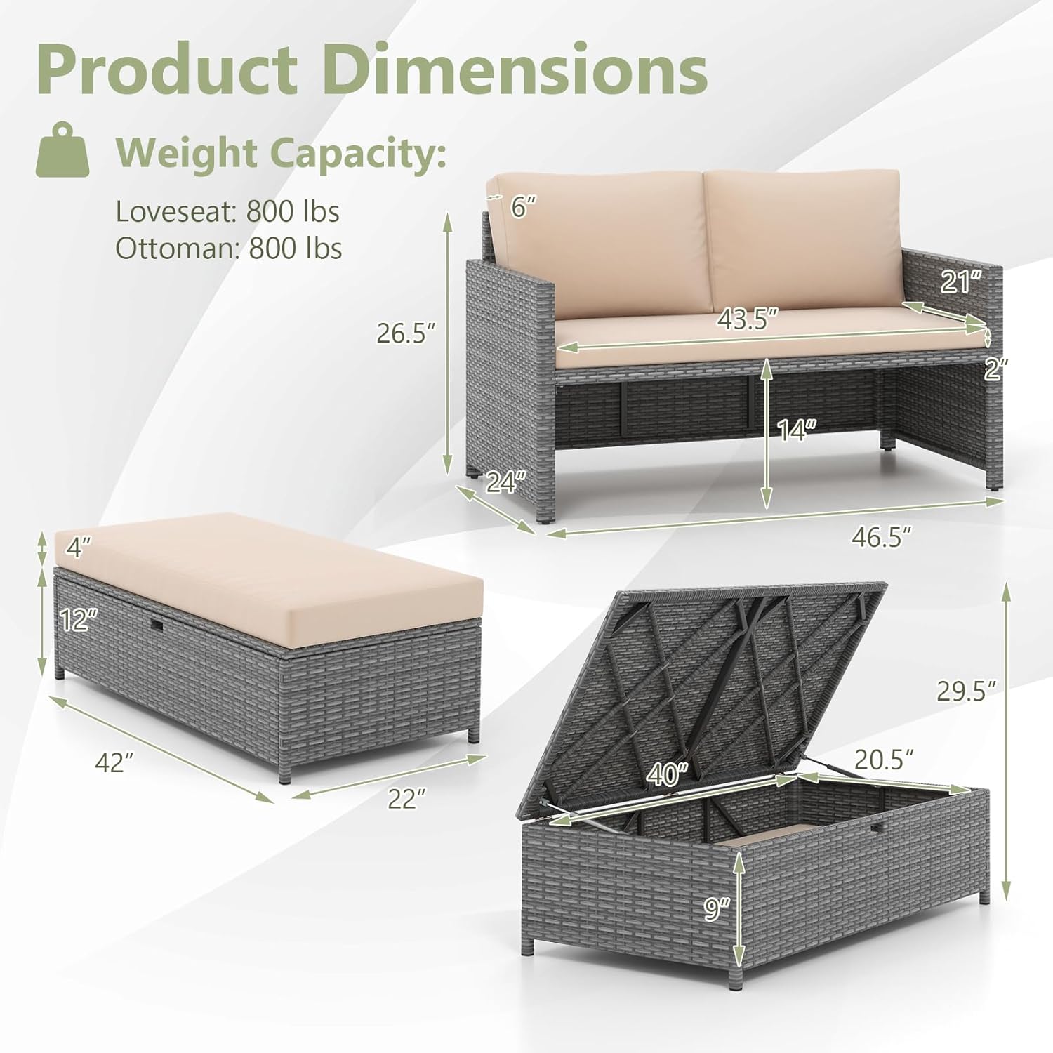 Wicker Patio Daybed Loveseat O - Outdoor Daybed Sofa recension och pris