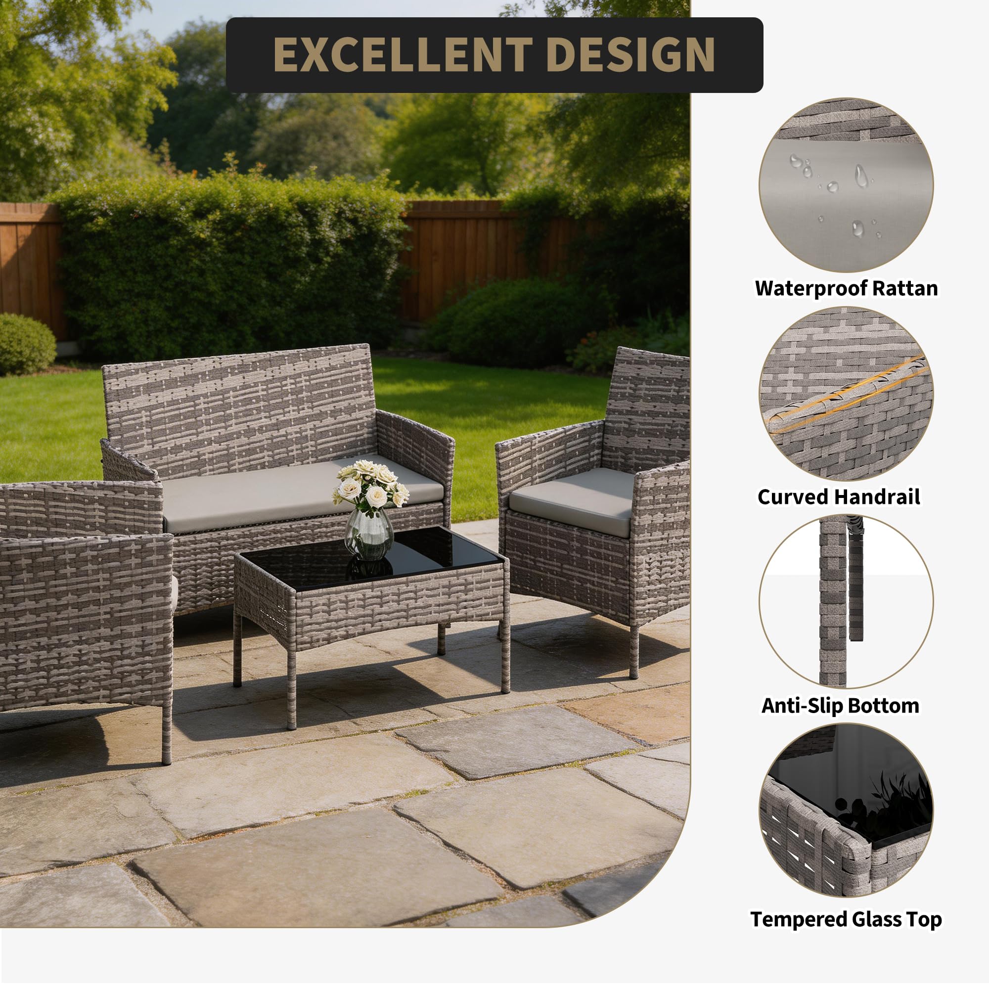 4-Piece Patio Furniture Set, O - Outdoor Furniture Hong Kong recension och pris