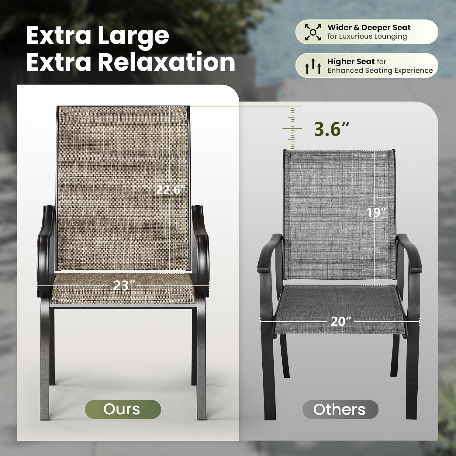 Ergonomic High Back Patio Dini - Deck Chair Lounger recension och pris