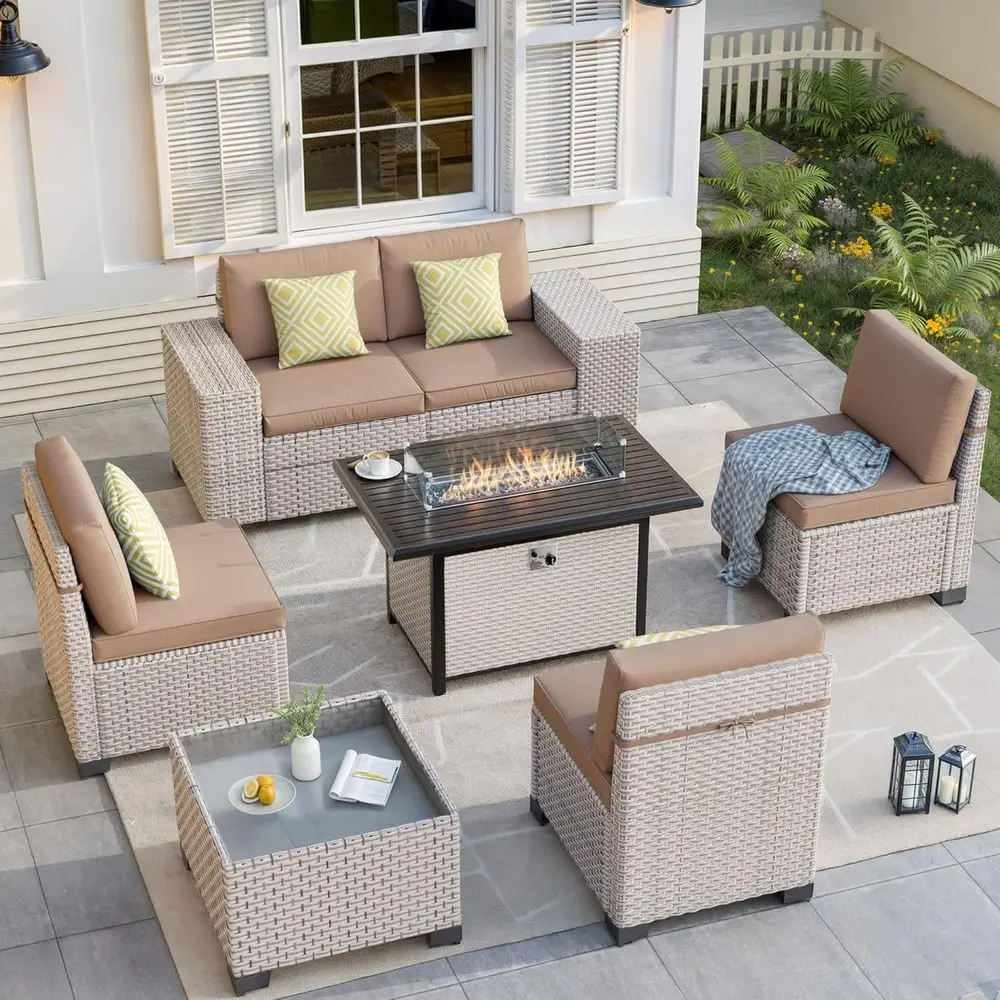 7-Piece Outdoor Patio Furnitur - Outdoor Furniture Fire Pit recension och pris