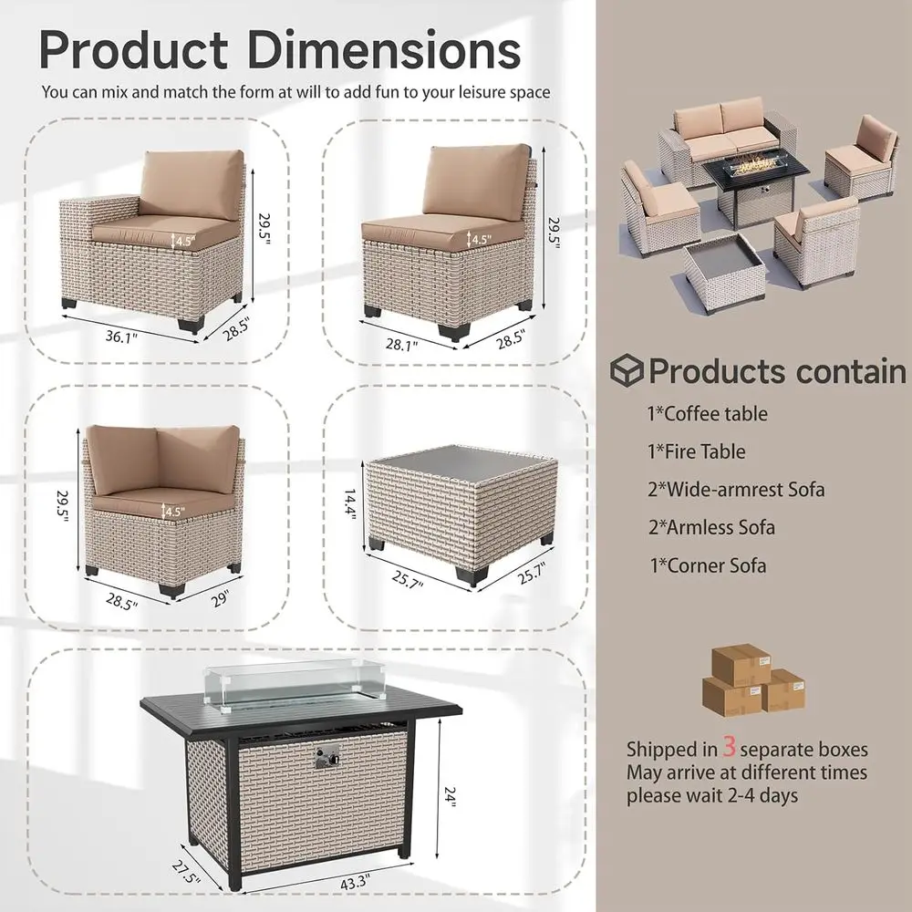 7-Piece Outdoor Patio Furnitur - Outdoor Furniture Fire Pit recension och pris