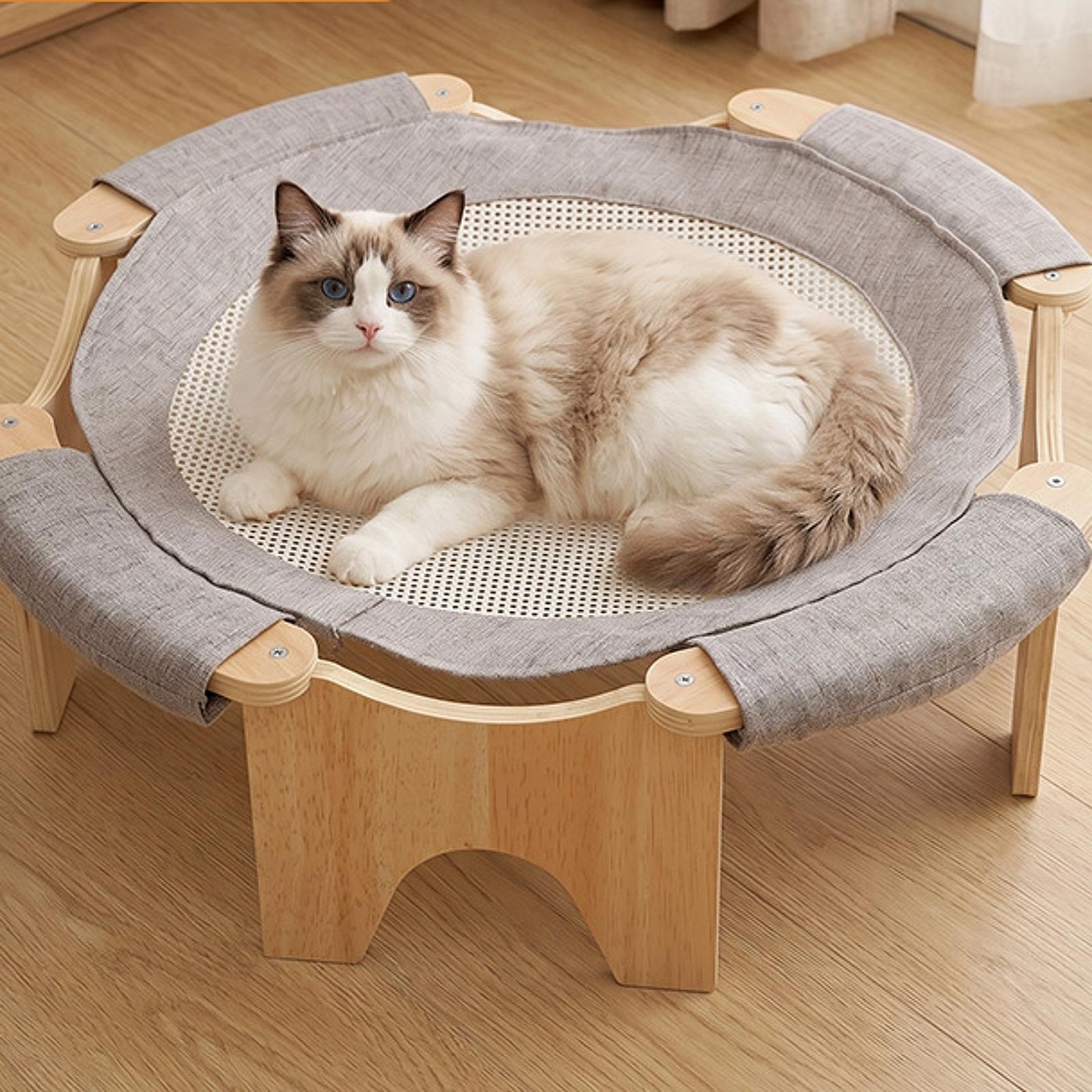 Elevated Pet Bed Wooden Cat Ha - Outdoor Furniture Durable recension och pris