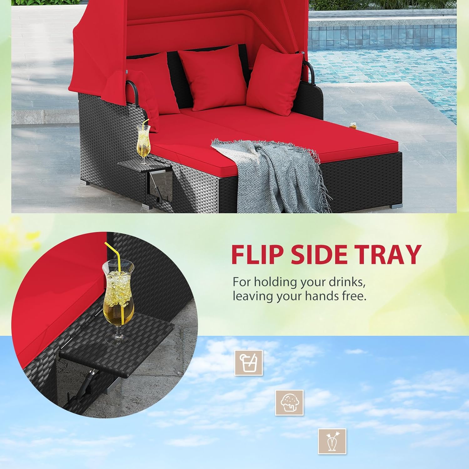 2 Person Rattan Outdoor Daybed - Outdoor Daybed Sofa recension och pris