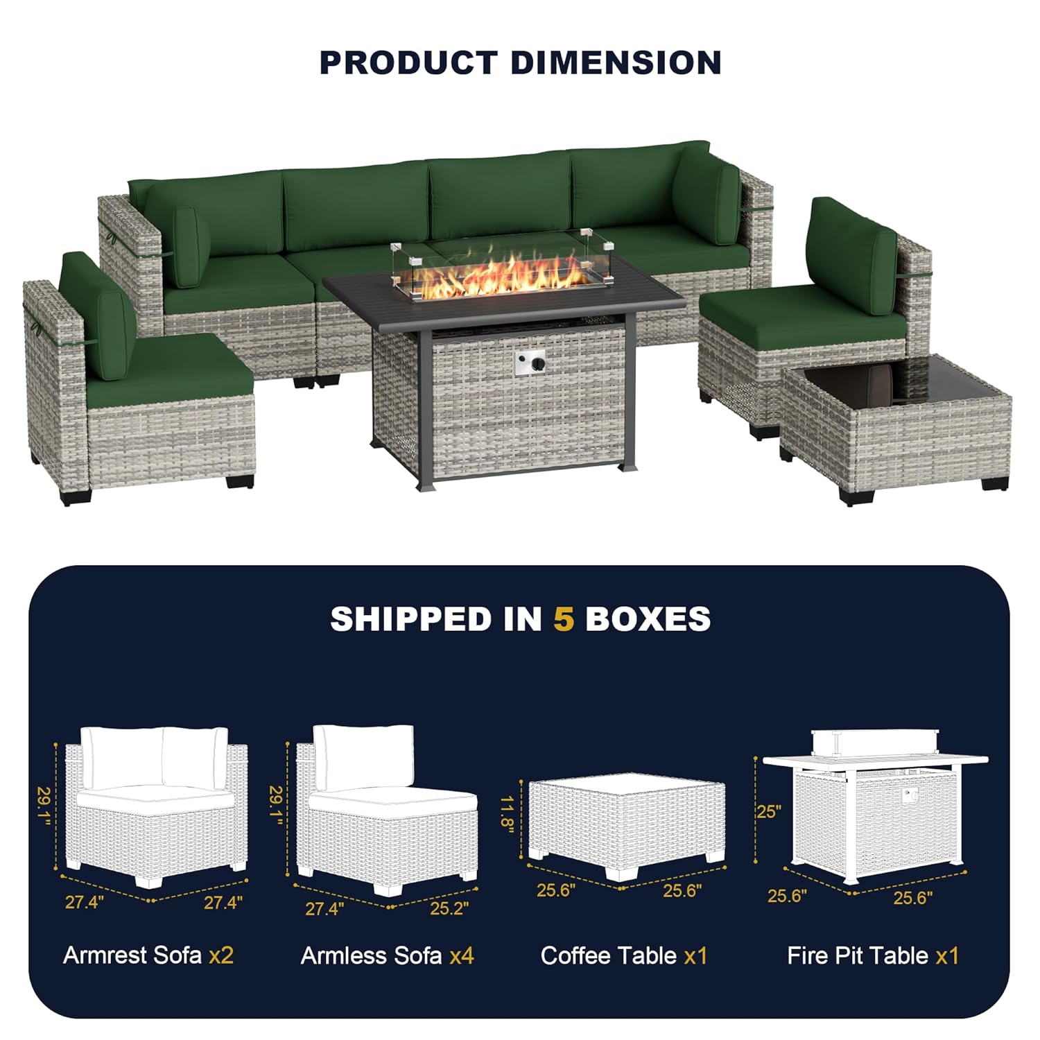 8-Piece Outdoor Patio Furnitur - Outdoor Furniture Fire Pit recension och pris