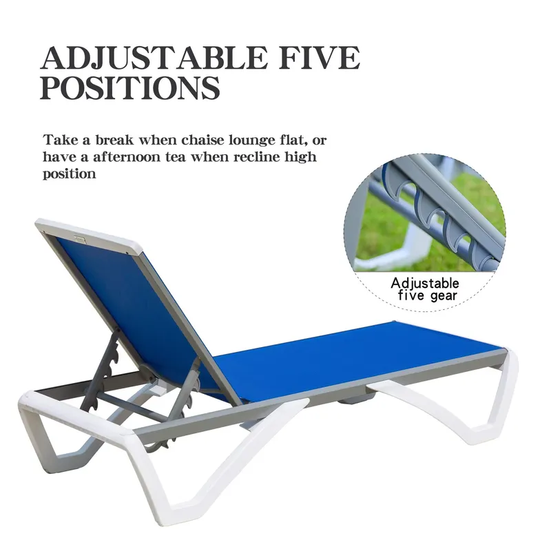 Modern Aluminum Adjustable Lou - Deck Chair Lounger recension och pris