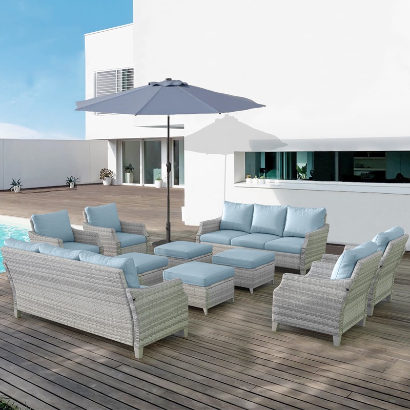 Modern PE Rattan Outdoor Sofa  - Outdoor Furniture Quick Dry recension och pris