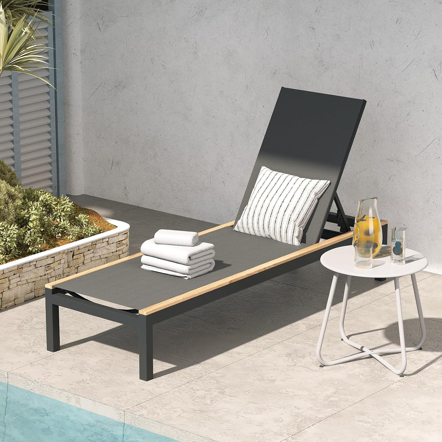 Extra-Long Mesh Sling Lounge C - Outdoor Furniture Quick Dry recension och pris