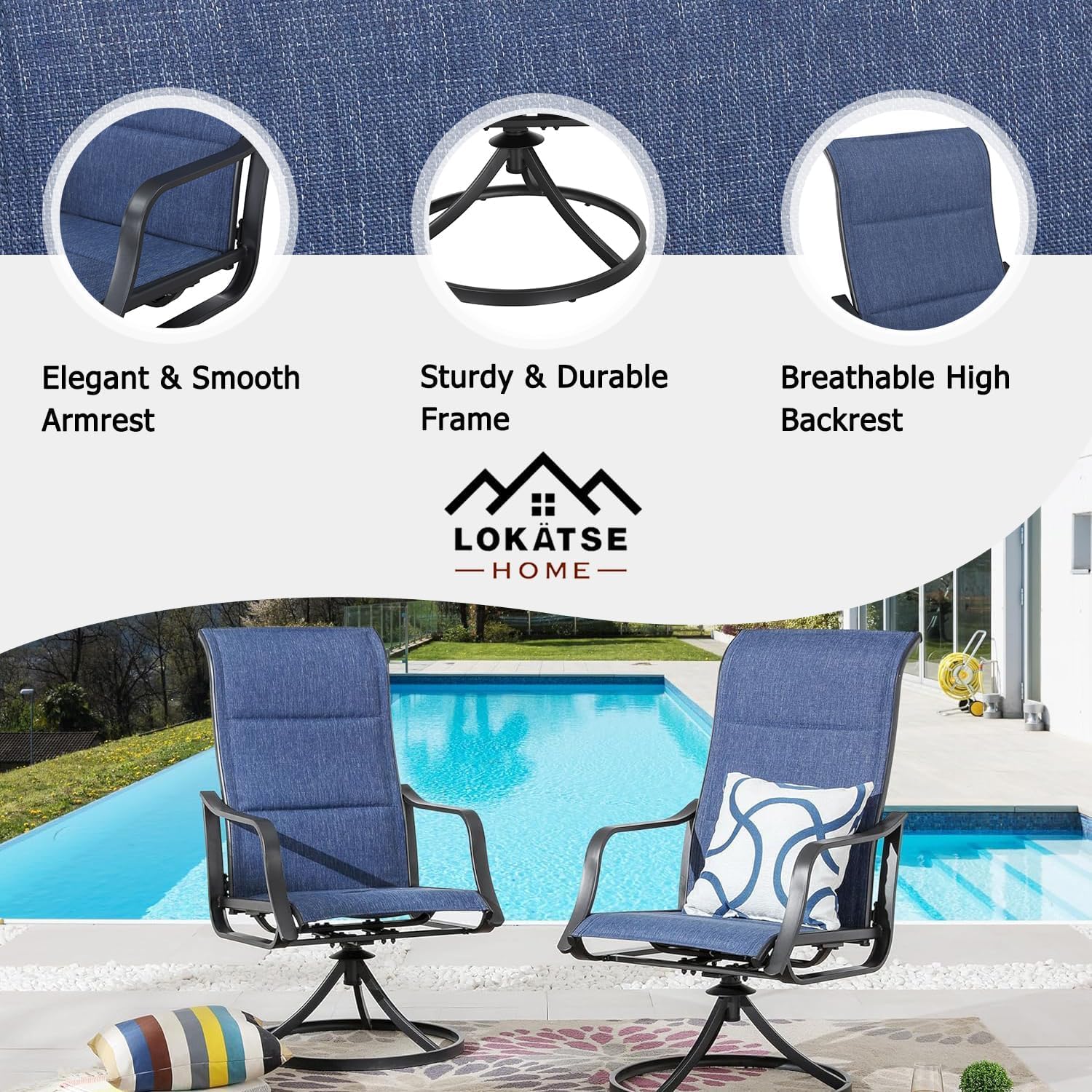 Outdoor Swivel Patio Dining Ch - Deck Chair Lounger recension och pris