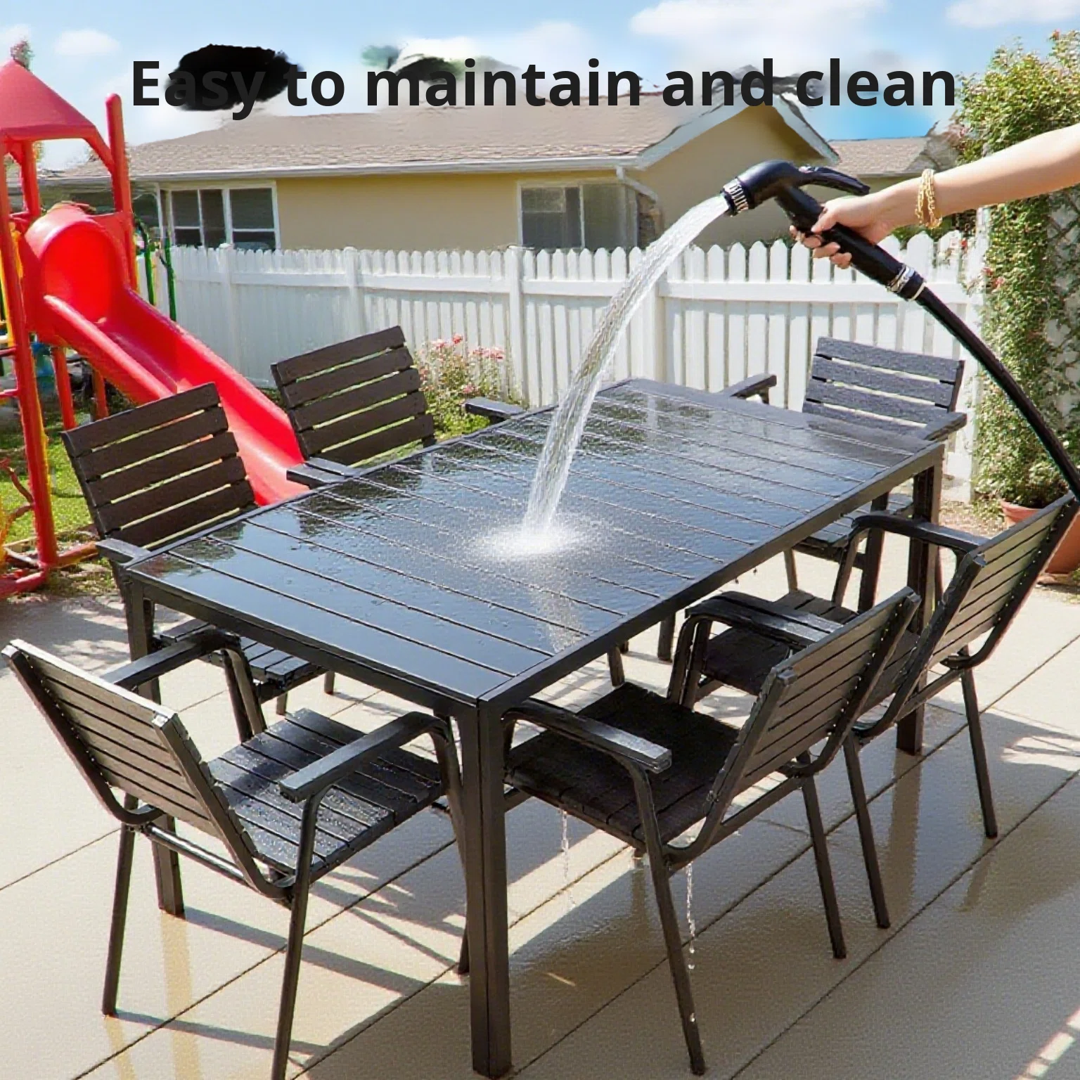 New Bamboo Picnic Garden Table - Outdoor Furniture Table And Chairs recension och pris