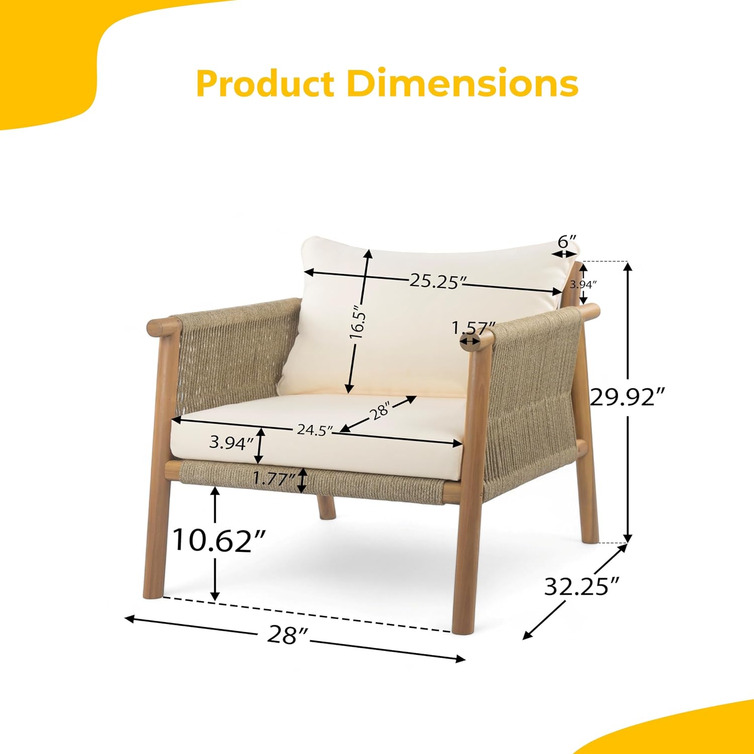 Outdoor Solid Wood Armchair Ro - Deck Chair Lounger recension och pris